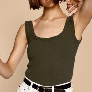 The Scoop It Up Tank in Olive